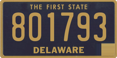DE license plate 801793