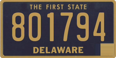 DE license plate 801794