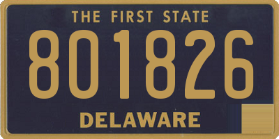 DE license plate 801826