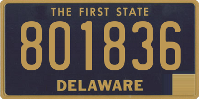 DE license plate 801836