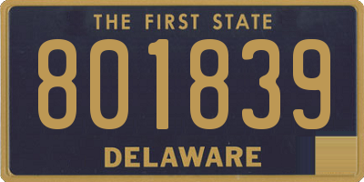 DE license plate 801839