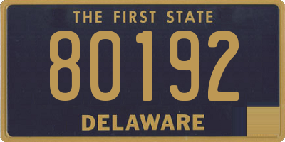 DE license plate 80192