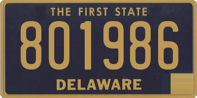 DE license plate 801986