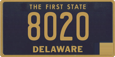 DE license plate 8020