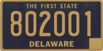 DE license plate 802001