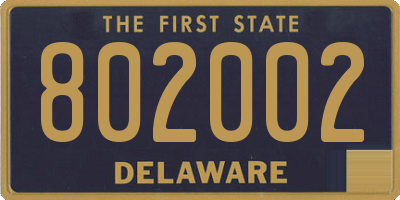DE license plate 802002
