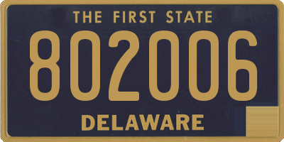 DE license plate 802006