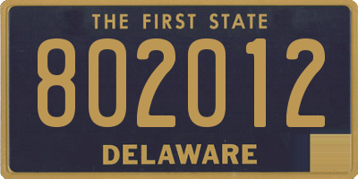 DE license plate 802012