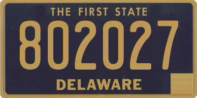 DE license plate 802027