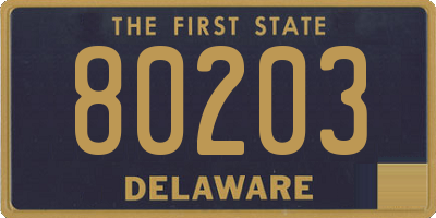 DE license plate 80203
