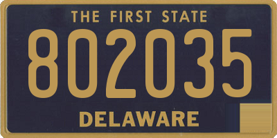 DE license plate 802035