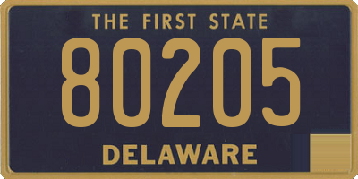 DE license plate 80205