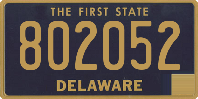 DE license plate 802052