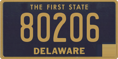 DE license plate 80206