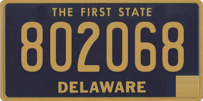 DE license plate 802068