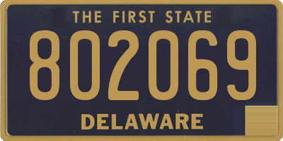 DE license plate 802069