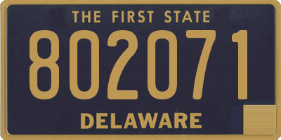 DE license plate 802071