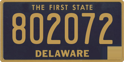 DE license plate 802072