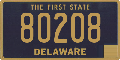 DE license plate 80208