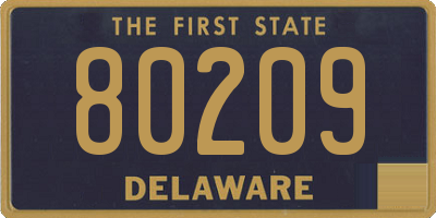 DE license plate 80209