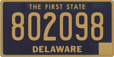 DE license plate 802098