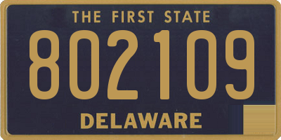 DE license plate 802109