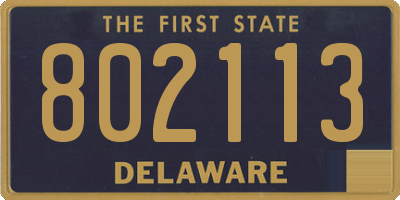 DE license plate 802113
