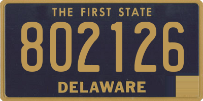DE license plate 802126
