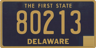 DE license plate 80213