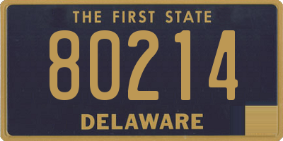 DE license plate 80214
