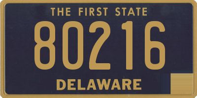 DE license plate 80216