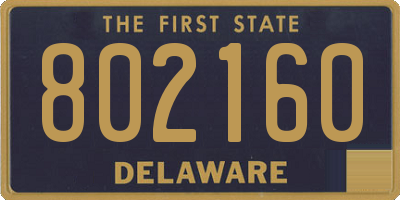 DE license plate 802160