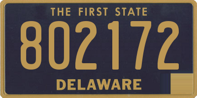 DE license plate 802172
