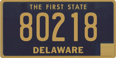 DE license plate 80218