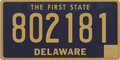 DE license plate 802181