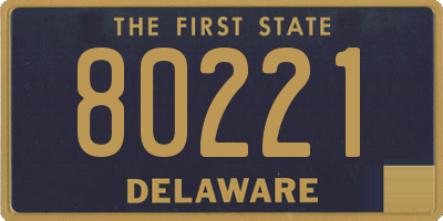 DE license plate 80221
