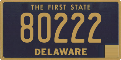 DE license plate 80222