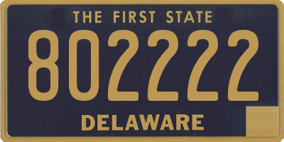 DE license plate 802222