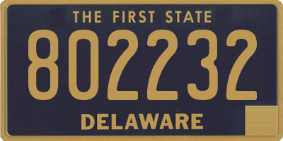 DE license plate 802232