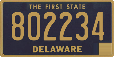 DE license plate 802234