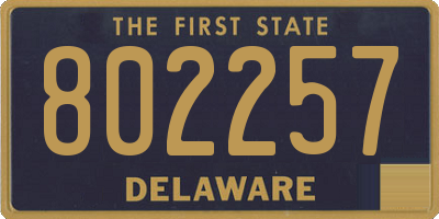 DE license plate 802257
