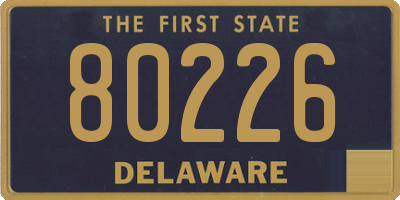 DE license plate 80226