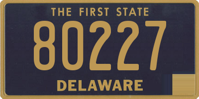 DE license plate 80227