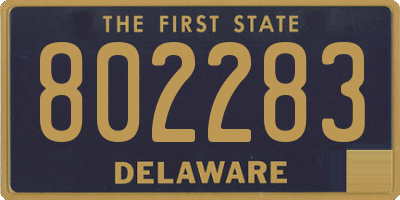 DE license plate 802283
