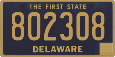 DE license plate 802308