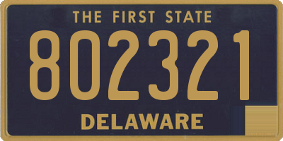 DE license plate 802321