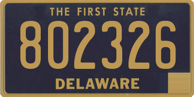 DE license plate 802326