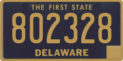 DE license plate 802328