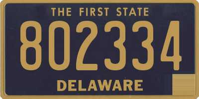 DE license plate 802334