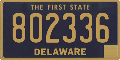 DE license plate 802336